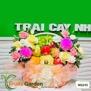 Giỏ trái cây hoa tươi NG210